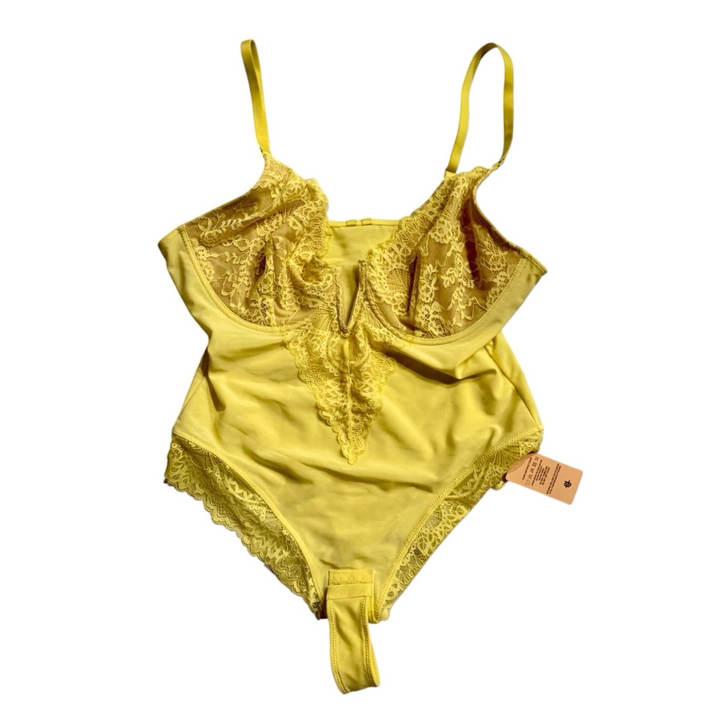 Popilush Yellow Bodysuit Shapewear XL NWT - Picture 7 of 13